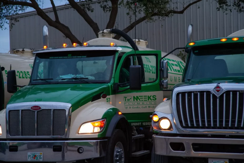 large meeks septic trucks